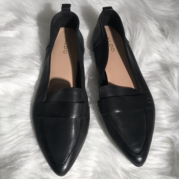 Aldo Shoes - NWT Leather Pointed Toe Loafers in Black